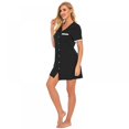thumbnail image 3 of Chemise de Nuit pour Femmes Été à Manches Courtes en Coton Robe à Boutons à Simple Boutonnage avec Poche, 3 of 7