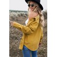 thumbnail image 4 of Women's Yellow Corduroy Button Pocket Shirt, 4 of 17