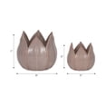 thumbnail image 4 of Flower Pots for Home Decor - Ceramic Petal Shaped Planters for Indoor and Outdoor Plants - Decorative Plant Pots for Living Room, Entryway, Garden, or Patio Decor - Set of 2, 7", 5", Purple, 4 of 13