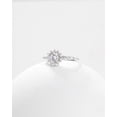 thumbnail image 2 of Cloud Jewel 2.2 Ct Round Cut Moissanite Ring - 14K White Gold Plated - Halo Engagement Wedding Ring for Her - Forever Moissanite Ring - Gorgeous Anniversary Gift for Women's - Causal Office Wear Ring, 2 of 5