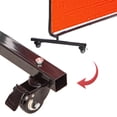thumbnail image 6 of BENTISM Welding Screen 6' x 6' Welding Curtains Flame Retardant 3 Panel Welding Curtain with Frame and Wheels, Translucent Welding Shield, Flame Resistance Weld Curtain, Adjustable Size, Red, 6 of 8