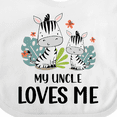 thumbnail image 4 of Inktastic Zebra My Uncle Loves Me Boys or Girls Baby Bib, 4 of 4