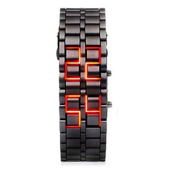 Men's Digital Watch LED Watch Sports Watch Chronograph Watch Metal Band Wristwatch Fashion Casual Watch with Backlight Display for Men Outdoor Daily Wear Gift