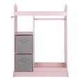 thumbnail image 6 of SalonMore Kids Dress up Storage with Mirror and Storage Bin,Kids Armoire Dresser with 2 drawers, Costume Closet for Kids, Pretend Storage Closet for Child,Costume Storage Dresser Pink, 6 of 7