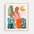 thumbnail image 2 of Just Another Warm Day - Illustration Modern Art Floral Summer Boho Fashion Pastel Unframed Wall Art Print 22 x 28 inches, 2 of 13