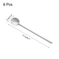thumbnail image 2 of 6pcs Espresso Spoons 6.7 Inches Stainless Steel Round Coffee Spoon, Silver Tone, 2 of 5