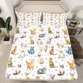 thumbnail image 2 of Homewish Teens Female Men Cartoon Cats 4pcs Bed Sheets,Kawaii Animal King Sheets,Cute Pets Super Cozy Sheet Set,Luxury Bedroom Decor, 2 of 7