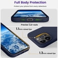 thumbnail image 3 of ELEHOLD Liquid Silicone Case for iPhone 15 Pro 6.1 Inch Case, for iPhone 15 Pro, Slim Lightweight Soft Shockproof Phone Cover with Anti-Scratch Soft Microfiber Lining,Midnight Blue, 3 of 3