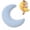 Blue, variant on Moon Spoon Body Pillow: Cooling Crescent Moon Sleep Body Pillow for Side Sleepers