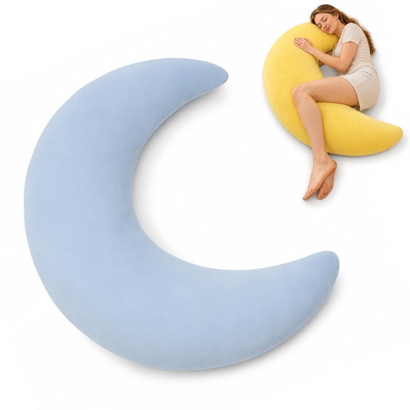 Moon Spoon Body Pillow: Cooling Crescent Moon Sleep Body Pillow for Side Sleepers