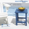 thumbnail image 4 of Adirondack Side Table, Square Patio End Table, Weather Resistant HDPE for Porch, Pool, Balcony, Blue, 4 of 9