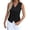 #0198-Black, variant on Womens Sleeveless Vest V Neck Button Tank Solid Color Decor Pocket Loose Casual Summer Layering Lightweight Outdoor Summer Vacation