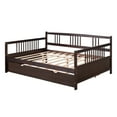thumbnail image 4 of Full Size Daybed Wood Bed with Twin Size Trundle,Espresso, 4 of 10