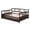 Dark Brown, variant on Dtwnek Full Size Daybed Wood Bed with Twin Size Trundle, Dark Brown