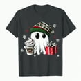 thumbnail image 6 of UngA Womens Christmas Shirts Santa Holiday Merry and Bright Christmas Short Sleeve Tops Xmas Light Graphic Print Christmas Tshirts Women Dark Gray,XXXL, 6 of 6