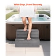 thumbnail image 3 of KFFKFF Durable 2-Step Hot Tub Stairs, 25-Inch Wide HIPS Outdoor Steps with 600 lbs Capacity, Suitable for Above-Ground Pools, Inflatable Spas, Patios, Decks, and Campers, Graphite Gray, 3 of 9