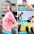thumbnail image 5 of Ettsollp Sports Headband Men Women Running Headband Solid Color Elastic Fashion Workout Headband Moisture Wi-cking Breathable Gym Sweat Band Fitness Yoga, 5 of 8
