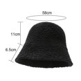 thumbnail image 2 of Purple Sombrero de felpa de invierno Sombreros de pescador de piel sintética para mujer Beige, 2 of 2