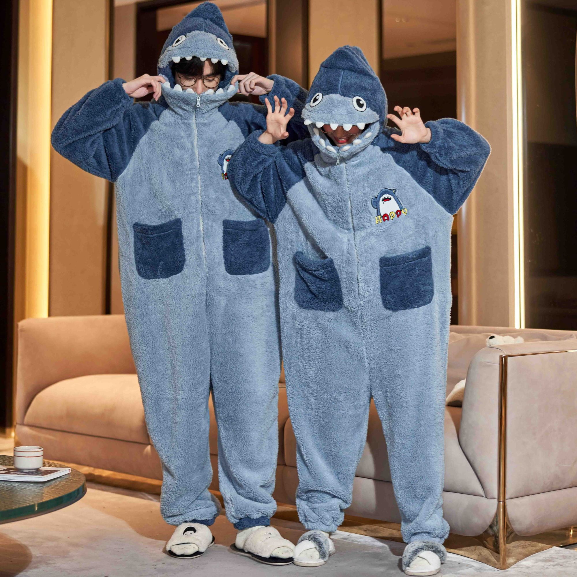 Adults Animal Onesies Pajamas Women Winter Thicken Warm Plush