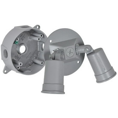 

Raco Incorporated Master Electrician Gray Round Double Floodlight Holder Kit Contains