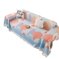 thumbnail image 2 of Diconna Waffle Sofa Cover with Tassels Geometric Pattern Washable Cute Decorative Couch Covers Furniture Protector for Pets Kids, 2 of 8