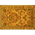 thumbnail image 1 of Ahgly Company Machine Washable Indoor Rectangle Persian Yellow Traditional Area Rugs, 5' x 8', 1 of 4