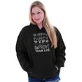 thumbnail image 3 of Sarcastic Inspiring Motivation Quote Hoodie Sweatshirt Women Men Brisco Brands X, 3 of 6