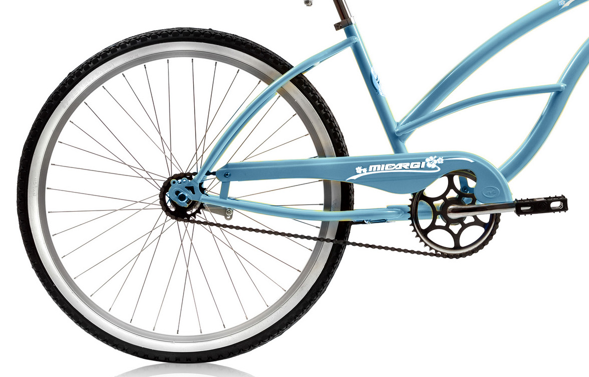 WonderWheels 26" Beach Cruiser Coaster Brake Single Speed Stainless Steel Spokes One Piece Crank Alloy Rims 36H - Baby Blue