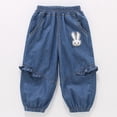 thumbnail image 2 of MuXiKeJi Clothes Jeans Baggy Kids Lightweight Cartoon Print Denim Pants Breathable Play Bottoms for Summer Girls Girls Wide Leg Jeans, 2 of 5