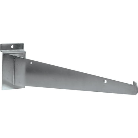 GarageEscape 12 In. Silver Metal Slatwall Shelf Bracket (2-Pack) ABKB-12K