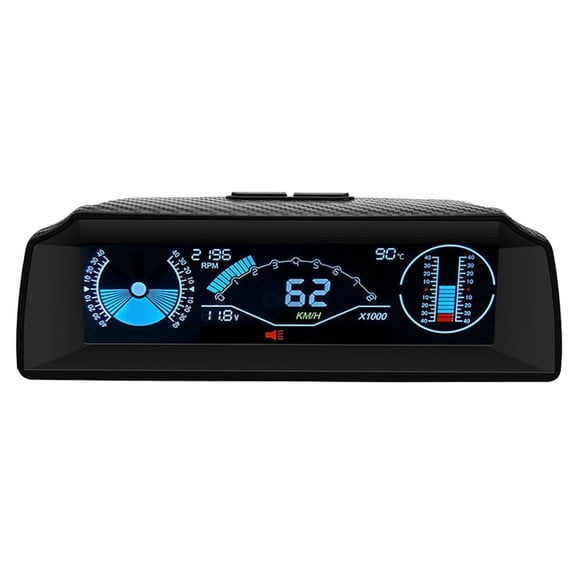 X90 On-Board Computer Display OBD2 Car Speedometer OBD Gauge with Tilt Pitch Angle Protractor Display !