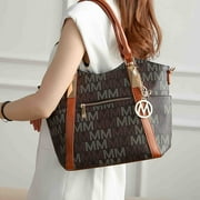 MKF Collection Jeneece Women's Tote Bag, Signature Vegan Leather Shoulder Bag Handbag Purse by Mia K - Black