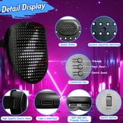 Depointer Life Music Led Mask with Music and Gesture Sensing, LED Lighted Face Transforming Mask for Costume Cosplay Party Masquerade