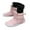 Pink, variant on Kids Winter Snow Boots Boys Girls Wide Toe Box Barefoot Hiking Boots Furry Lined Outdoor Short Booties
