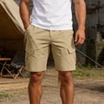 thumbnail image 2 of cfhntfmh Men's Casual Cargo Shorts Stretch Elastic High Waist Work Short with Multi Pockets Lightweight Summer Outdoor Shorts, 2 of 7