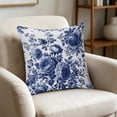 thumbnail image 6 of Ouuluon Pillow Covers Soft Pillow Case, Blue Printed Cushion Case for Living Room Sofa Bedroom Waist Back Support Home Decor, 6 of 7