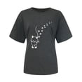 thumbnail image 3 of Fartey T-Shirts Graphiques Mignons pour Femmes Tendance Été Manches Courtes Col Rond Blouses Décontractées Amples T-Shirts Quotidiens Doux Confortables Hauts d'Entraînement 2025 Gris Foncé P-3TG, 3 of 3