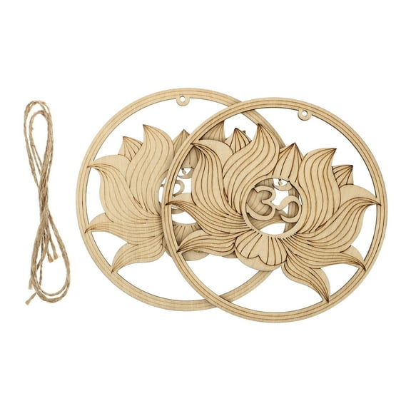 IBASETOY 2Pcs Wooden Crafts Geometric Wall Hanging Craft for Ceremony Decoration