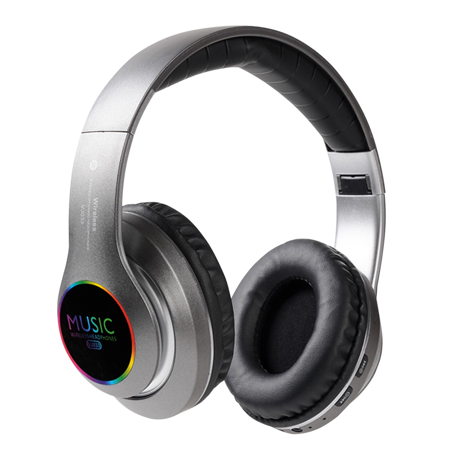 Bluetooth Headphones Over Ear,65H Playtime and 6 EQ Music Modes with Microphone,HiFi Stereo Foldable Lightweight Wireless Headset,Deep Bass for Home Office Cellphone PC Etc.,White