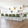 thumbnail image 2 of New Classic Furniture Erik Fabric Upholstered Bar Stool in Green (Set of 6), 2 of 8
