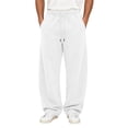 thumbnail image 2 of Moocorvic Men's Wide Leg Baggy Sweatpants, Oversized Loose Fit, Elastic Drawstring Waist Streetwear Pants with Pockets,XXXL, 2 of 8