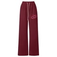 thumbnail image 5 of NAFUU Toddler Girls Pants Love Heart Prints Baggy Sweatpants Lightweight Straight Legs Athletic With Pockets Classic Vacation Kids Slacks Pants For Girls，Brown，15-16 Years, 5 of 9