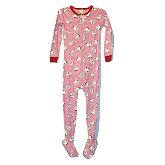 Girl's Pink Snowman Snow Globe Footed Pajama Sleeper, Size 3 Years