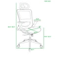 thumbnail image 6 of Ergonomic Mesh Office Chair, Rolling Home Desk Chair with 4D Adjustable Flip Armrests, Adjustable Lumbar Support and Blade Wheels, Swivel Office Chair Executive Chair for Home Office, Black, 6 of 7