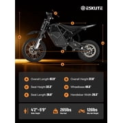 ESKUTE Novamini Electric Dirt Bike for Teens & Adults, 3500W Peak Mid-Drive Motor, 38 MPH Off-Road E-Bike, 48V 23Ah Battery, 14/12 Wheels, Hydraulic Dual Shock Suspension Black, UL2849