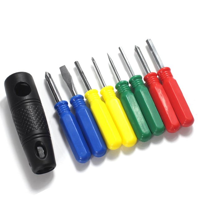 Yeacher Ensemble de Tournevis Magnétiques de Précision 9-en-1 Incluant Tournevis à Raccords avec Poignée à Clé Multifonction Outil d'Entretien et de Réparation pour Appareils Électroniques Type1