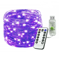 thumbnail image 1 of Cadena de luces alimentadas por batería, 33 pies, 100 LED, 8 modos de luces de hadas con control remoto para jardines Adepaton CPB-US-DYP993-5, 1 of 5