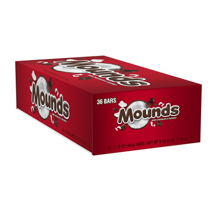 Mounds Dark Chocolate & Coconut Candy, 36 Count