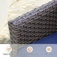thumbnail image 2 of INTER HUT 5PCS Outdoor Patio Wicker Conversation Sets with Ottoman, Rattan Conversation Furniture for Porch, Backyard, Deck, Poolside, Garden, Blue, 2 of 9