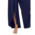 thumbnail image 4 of FASHIONWT Woven Front Slit Trousers Wide Leg Flowy Women Pants, 4 of 4